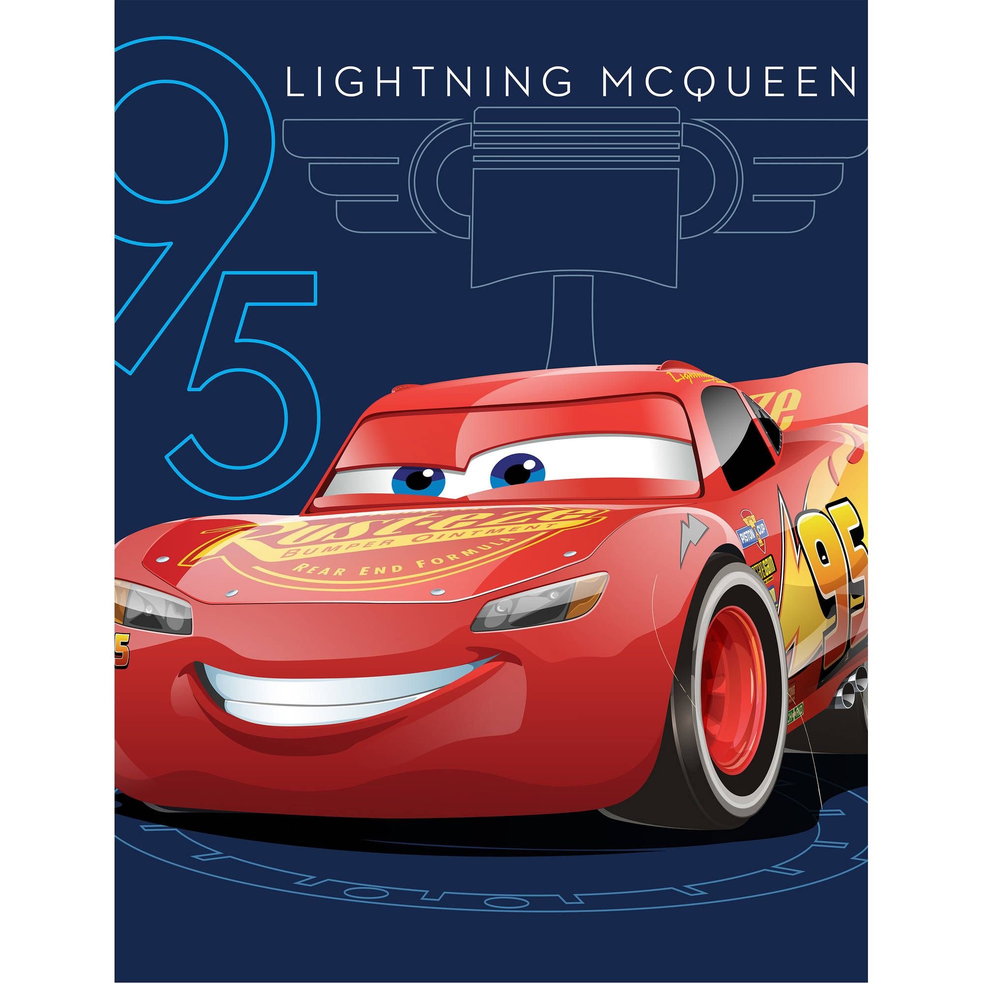 Jay Franco Lightning McQueen Cars 3 Race Track Fleece Blanket Throw |  Walmart Canada