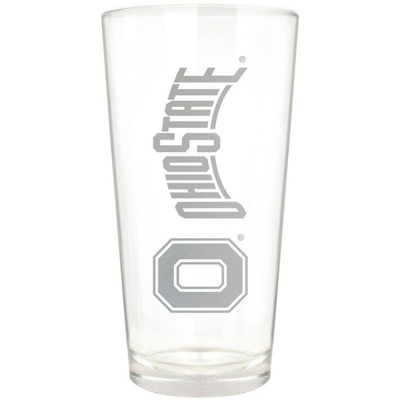 Ohio State Buckeyes Etched 16oz. Vertical Rally Cry Pint Glass