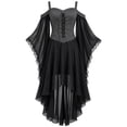 thumbnail image 4 of CIAKGIAF Tween Girls Victorian Gothic Corset Dress off Shoulder Lace Sleeve Christmas Gown, 4 of 6
