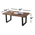 thumbnail image 4 of IFDC - Set of 1 Coffee Table and 2 Side Tables, Metal Legs, Brown Wood Pattern, 4 of 6