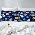 thumbnail image 4 of Sábana Ajustable Twin Size Cartoon Rocket Planet Print juego de cama 2pcs para niños, 4 of 5