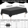 thumbnail image 5 of Mitzzllc Plastic Table Cloth Disposable 8 Pack,54 x 108 Inch Leakproof & Sturdy Decorative Tablecloths,Waterproof Rectangle White Plastic Table Cover, 5 of 7