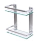 thumbnail image 4 of Estante De Vidrio Templado Estante De Baño De Vidrio De Doble Capa Soporte Montado En La Pared Organizador De Ducha De Baño De Vidrio Soporte De Champú Para Baño Hogar Cocina Moyic HA019365-00, 4 of 6