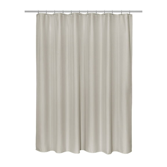"Grace" Jacquard 70"x72" Shower Curtain in Silver