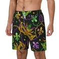 thumbnail image 2 of Gaeub Mardi Gras Surface Mens Swim Trunks Stretch Beach Shorts Quick Dry for Men Swim Shorts Swimwear with Pockets- 3X-Large, 2 of 9