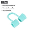 thumbnail image 3 of 12Pack Straw Cover Cap, Sky Blue Silicone Straw Tips Cover Fits 8mm/0.32" OD Drinking Straws, 3 of 6
