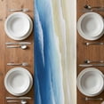 thumbnail image 4 of Table Runner 72 Inches Long for Kitchen Dining, Navy Blue Ombre Beach Dresser Scarf Farmhouse, Dining Table Decorations for Wedding/Parties, Summer Ocean Coastal Gradient Waves 13 x 72 In, 4 of 8