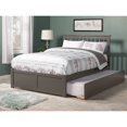 thumbnail image 1 of AFI Mission Full Solid Wood Platform Bed with Twin Trundle in Gray, 1 of 11