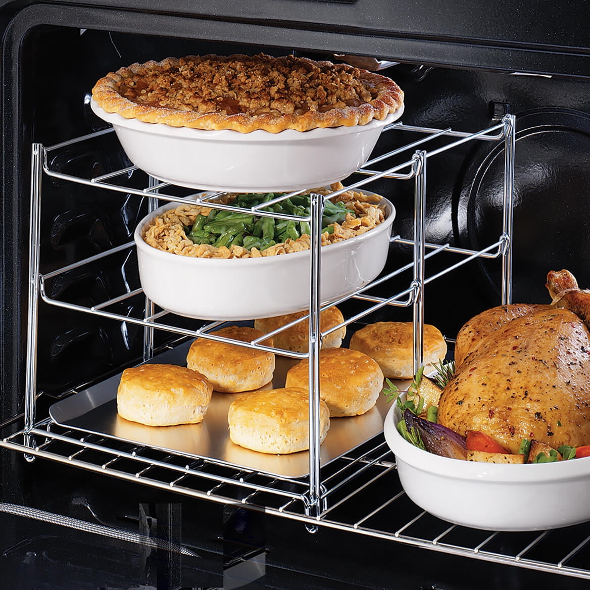 Collapsible 3 Tier Oven Rack