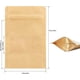 thumbnail image 2 of 50 bolsas de papel kraft de 10 x 15 cm con cierre hermético, bolsas de plástico para alimentos con muesca y ventana mate, 2 of 5