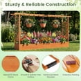 thumbnail image 6 of Costway 1 PCS Wooden Raised Garden Bed with Trellis & Hanging Roof, Drainage Holes for Flowers Orange, 6 of 10