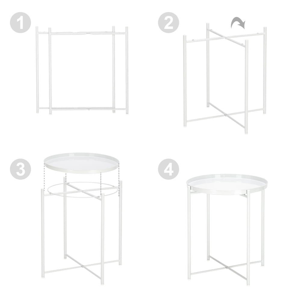 Private Jungle Side Table Round Metal, Outdoor Side Table Small Sofa End Table Indoor Accent Table Round Metal Coffee Table Waterproof Removable Tray Table,White Private Jungle Side Table Round Metal, Outdoor Side Table Small Sofa End Table Indoor Accent Table Round Metal Coffee Table Waterproof Removable Tray Table,White