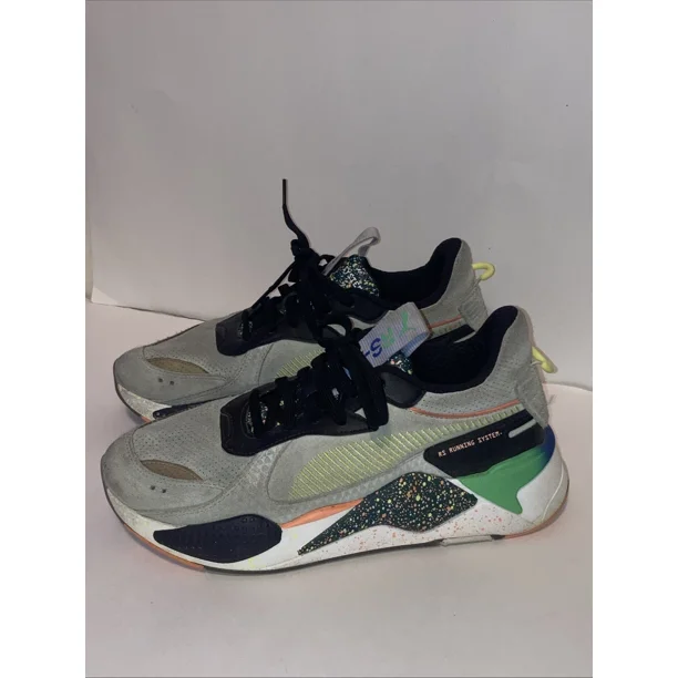 Men's PU & MA RS-X Fair Aqua Shoes Sneakers Nubuck Overlays Gray Sz 8.5