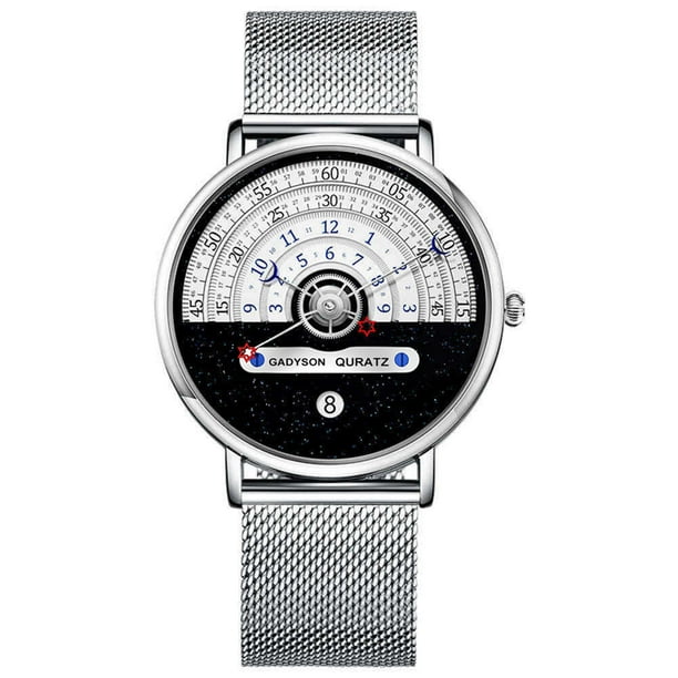 Reloj deportivo informal para hombre, cronógrafo de cuarzo con calendario creativo y cielo estrellado