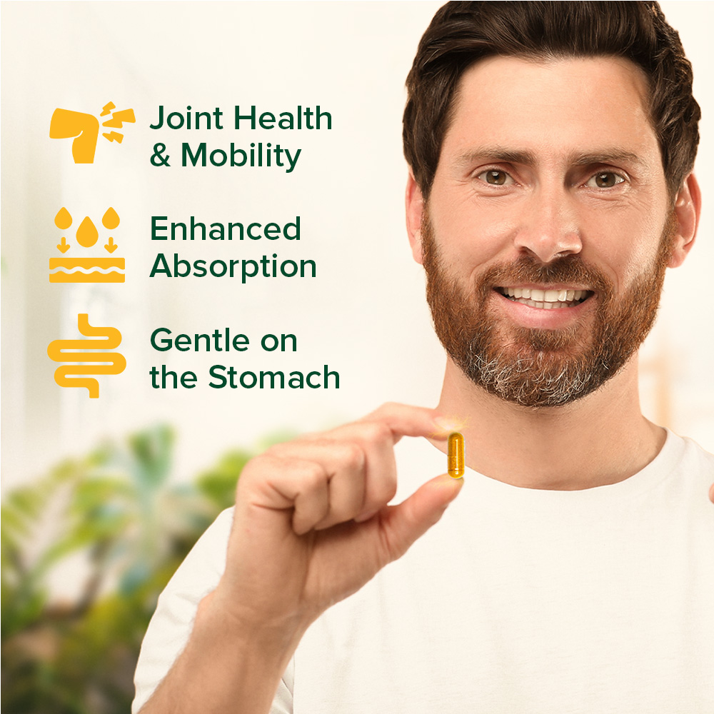 VAHDAM, Turmeric Curcumin Supplement 2000mg (500mg Curcuminoids) with Boswellia & Piperine for Fast Absorption | Supports Joint Health and Mobility | 90 Capsules