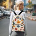 thumbnail image 7 of JIALIOU Mini Backpack Purse for Women Quilted Casual Daypack Small Travel Shoulder Bag, Fall Leaf and Dots, 7 of 7