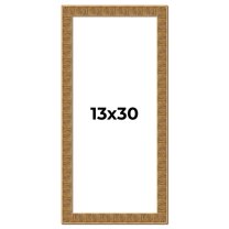 13x30 Frame Black and Gold Distressed Solid Wood Sonoma Picture Frame | 1.625 Inch Moulding Width |