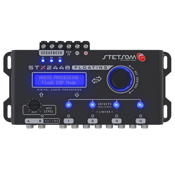 Stetsom STX2448 FLOATING Full Professional DSP Digital Signal Processor PRO, Crossover & Equalizer, Remote Sequencer
