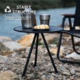 thumbnail image 3 of Bamboohart Outdoor Folding Small Round Table - Portable and Adjustable Camping Equipment  Double-Layer Picnic Table with Light Rack  Perfect for Coffee, 3 of 6