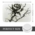thumbnail image 2 of Balery Black And White Rose Felpudo de franela, resistente a las manchas y a la decoloración, para uso interior y exterior, fácil de limpiar, 40 x 60 cm, 2 of 7