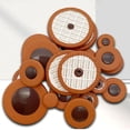 thumbnail image 2 of 25 Pcs Eb for Alto Sax Leather for Pads 14 Sizes Replacement Accessories Brown, 2 of 9