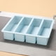 thumbnail image 5 of Naiovety Molde de silicona de 4 rejillas para cubitos de hielo, forma Rectangular, molde para hornear para alimentos complementarios, Cocina y Comedor Azul, 5 of 6