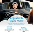 thumbnail image 5 of Leo and Ella Patent-Pending Rear-facing Baby Car Mirror for Fixed Headrest, Tesla Compatible, Shatterproof Mirror with Elastic Band Mount Crystal Clear View of Newborn, 5 of 5