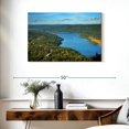 thumbnail image 3 of Elephant Stock Hudson River From Above Wall Art - Horizontal Canvas Wall Art - Living Room Wall Decor - Nature Canvas - Blue And Green Decor - 36" x 24", 3 of 8