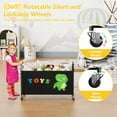 thumbnail image 4 of GRANNY SAYS Toy Storage Organizer, Kids Large Toy Box 135L Metal Toy Chest with Locking Wheels, Black, 4 of 10