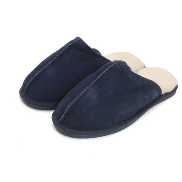 Eastern Counties Leather - Pantuflas con Forro de Piel de Oveja para Adultos (Azul marino)