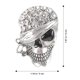 thumbnail image 3 of Skull Bones Brooch Pin Rhinestone Gothic Punk Breastpin for Women Men (X1514, Silver), 3 of 4