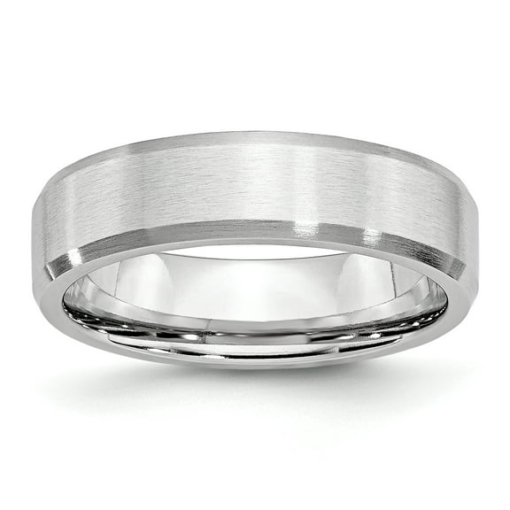 Cobalt Beveled Edge Satin 6mm Band