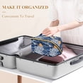 thumbnail image 3 of FORMRS Makeup Bag Travel Cosmetic Organizer for Women Fold Flat Zipper Pouch with Handle, Blue Night Sky, 3 of 8