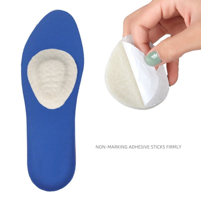 5 pares de almohadillas de fieltro metatarsiano, cojín de pie transpirable para aliviar las molestias del pie, suela del antepié, almohadilla para el pie para viajes de senderismo al aire libre