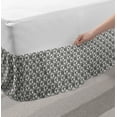 thumbnail image 2 of Dots Bed Skirt, Simplistic Geometric Retro Pattern of Irregular Big and Little Rounds, Elastic Bedskirt Dust Ruffle Wrap Around for Bedding Decor, 4 Sizes, Grey and Pale Eggshell, by Ambesonne, 2 of 2
