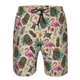 thumbnail image 3 of Balery Tropical Mask Flamingo Traje de Baño Estilo Hawaiano para Hombre, Shorts de Secado Rápido con Bolsillos-XX-Large, 3 of 6