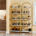 thumbnail image 4 of Walsunny 5-Tier Corner Bookshelf Industrial Corner Bookcase Corner with Metal Frame Large Open Display Bookshelves U-Shaped White, 4 of 6