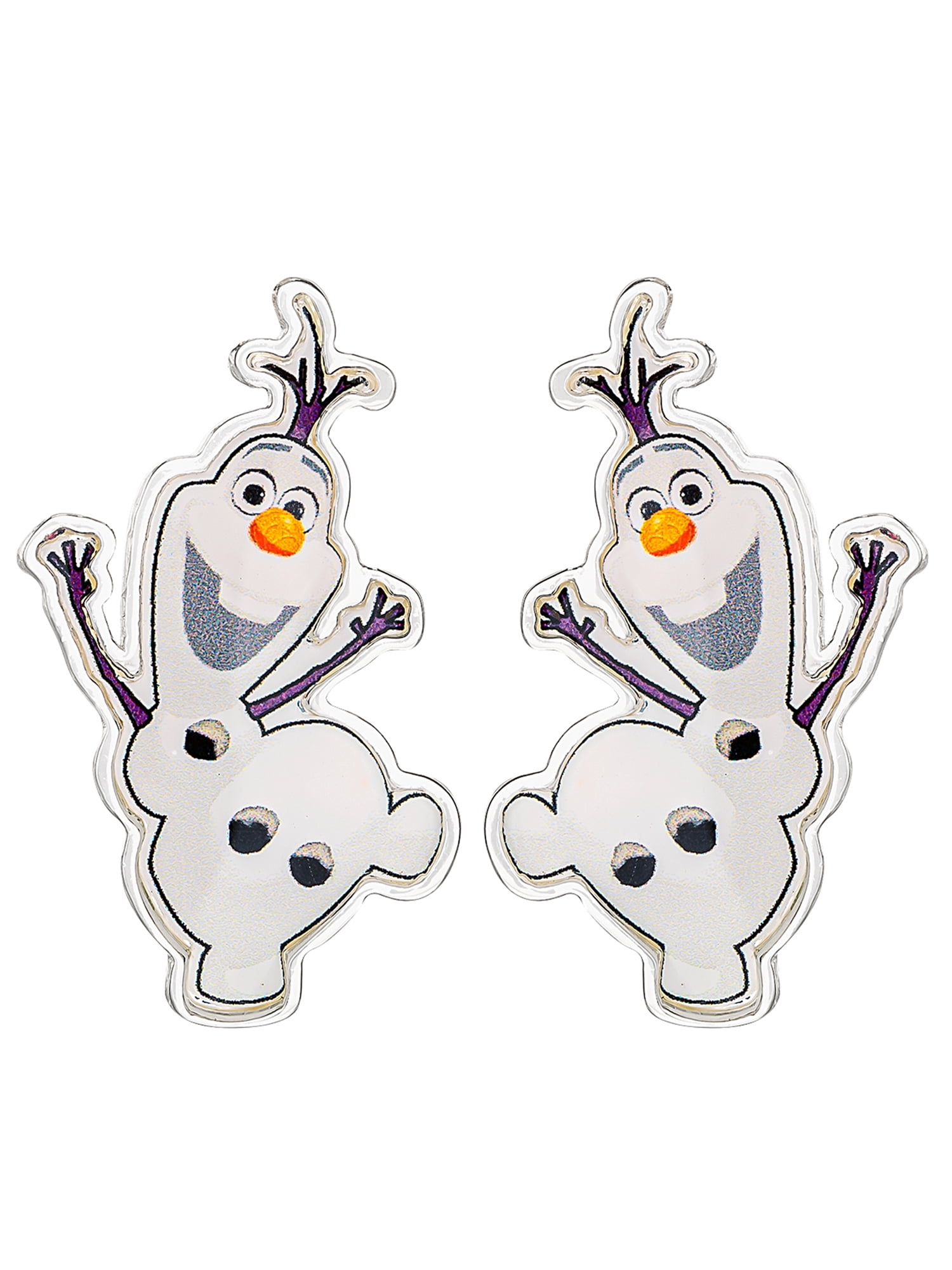 Disney Frozen Olaf the Snowman Female Child Silver Plated Stud Earrings
