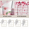 thumbnail image 5 of Valentine's Day Swag Curtains for Kitchen/Bedroom/Living Room, Pink Romantic Truck Love Roses Red Plaid Scalloped Curtains 63 Inch Long, Window Swag Topper Curtains Valances 2 Panels Set 36"x63", 5 of 8