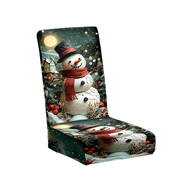 Christmas Table Decorations Christmas Chair Cover 1 Piece Christmas Dining Table Chair Protector Elastic Chair Cover Washable Suitable for Restaurant Hotel Party Wedding Christmas Party Decorations