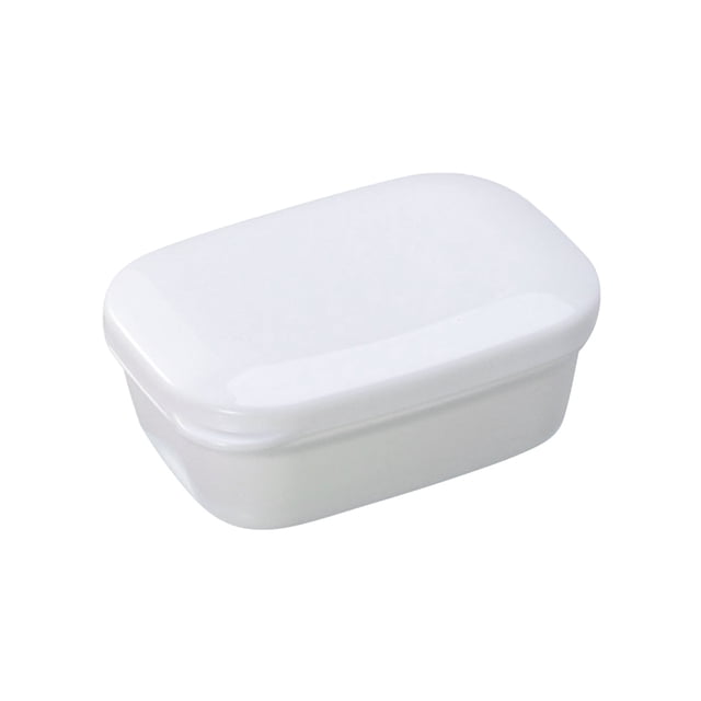 GOOHOCHY Jabonera portátil impermeable con tapa y escurridor ranurado, ligera, con tapa, ideal para baño, ducha, hogar, exteriores y viajes (blanco)
