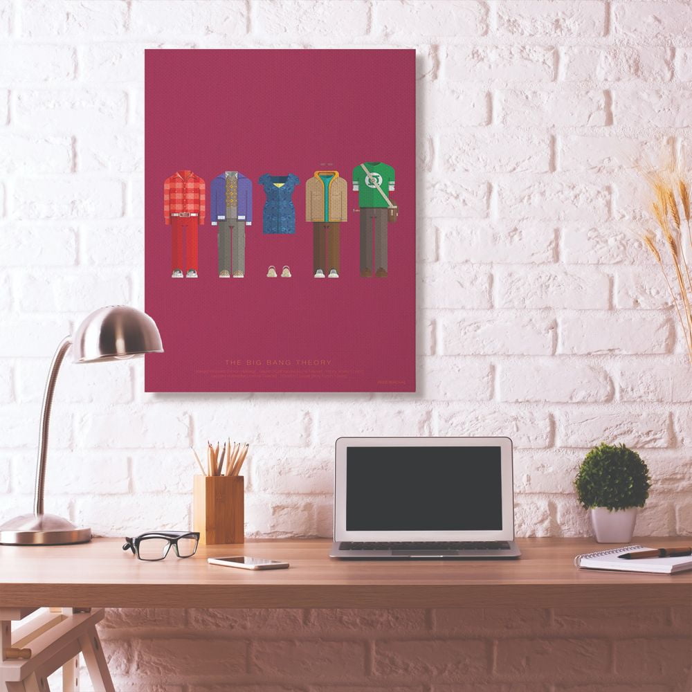 Stupell Industries Big Bang Theory Famous People Characters Fashion Design Canvas Wall Art by Fred Birchal