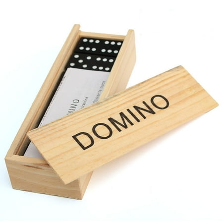 - 28 Pcs Domino Game Wooden Boxed Traditional Classic Blocks Play Set Toy Gift New