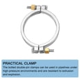 thumbnail image 4 of Uxcell 4.7" High Pressure Bolted Clamp Strap Double Pin Clamp Strap, 160mm Length, 4 of 4