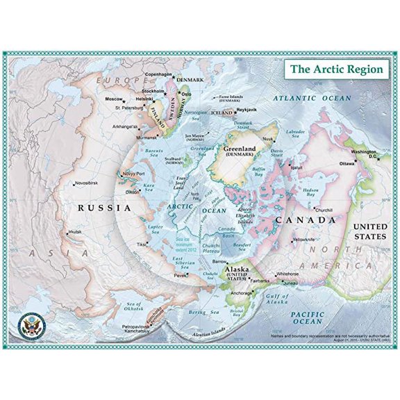 Iconic Arts Laminated 31x24 Poster Political Map of The Arctic.pdf