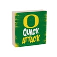 thumbnail image 2 of Oregon Ducks 6" Square Fan Chant Wood Block Shelf Sign, 2 of 3