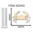 thumbnail image 2 of Unfinished Wood Crab Shape - Ocean - Nursery - Craft - up to 46" DIY 5" / 1/8", 2 of 3
