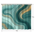 thumbnail image 5 of Teal Marble Gold Wave Pattern Shower Curtain 84"x72" ,Bathroom Decorative Shower Curtains Set with 12 Hooks,Modern Waterproof Washable Shower Curtain, 5 of 6