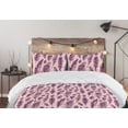 thumbnail image 5 of Ambesonne Bohemian Down Alternative Quilt Comforter, Sketch Pattern Feathers, Twin, Plum and Blush, 5 of 5