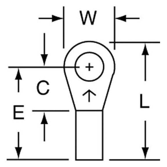 3m Ring Terminal,Bare,22 AWG,18 AWG,PK1000 M18-6R/SK